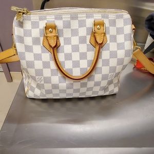 Authentic Louis Vuitton Speedy 25 Damier Azur